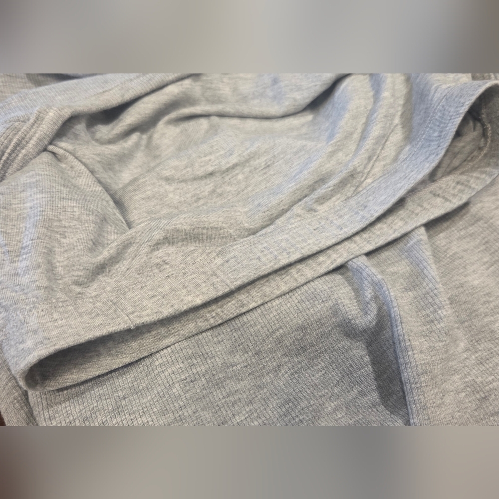 Spiritual Gangster Celine Scoop Neck Light Heather Gray Mini Ribbed Dress- Soft! - Picture 9 of 9